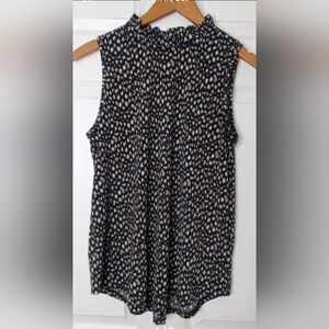 MTS Navy and Cream Sleeveless Tank Top